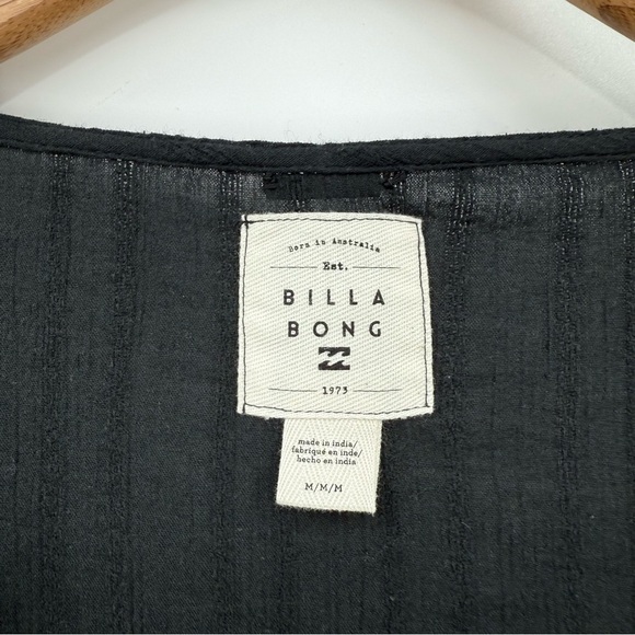 Billabong Lace-up Blue Skies Swim Beach Cover Up in Black Size M - Picture 6 of 14